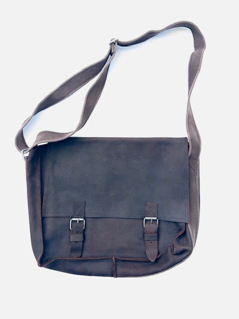 Bolsa escolar de couro